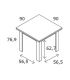 Mesa comedor cuadrada 90x90 extensible Sidney |SAYEZ|