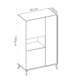 Mueble Aparador Grafito y Natural Ness Plus, pictograma |SAYEZ|