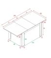 Mesa comedor extensible Blanco Artik, pictograma |SAYEZ|