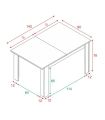 Mesa comedor extensible Blanco Artik, pictograma |SAYEZ|