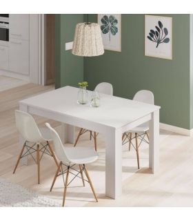 Mesa comedor extensible Blanco Artik, en ambiente |SAYEZ|