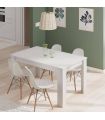 Mesa comedor extensible Blanco Artik, en ambiente |SAYEZ|