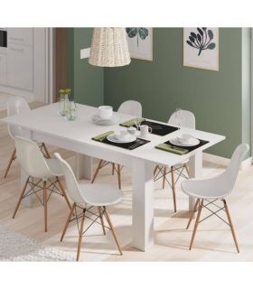 Mesa comedor extensible Blanco Artik, en ambiente |SAYEZ|