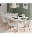 Mesa comedor extensible Blanco Artik, en ambiente |SAYEZ|