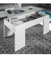 Mesa Centro Elevable Cemento, en ambiente |SAYEZ|