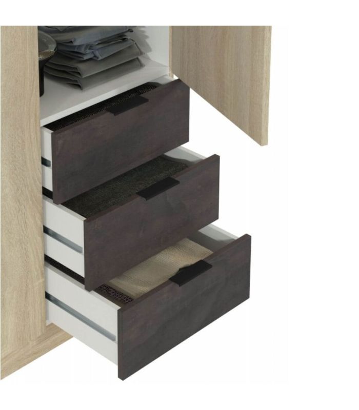 Armario 3 Puertas con 3 Cajones Oxido |SAYEZ|