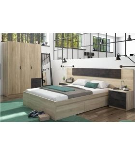 Conjunto dormitorio Óxido con Armario, en ambiente |SAYEZ|