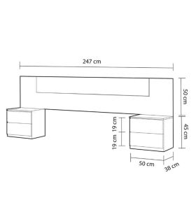 Conjunto dormitorio Óxido con Armario, pictograma|SAYEZ|