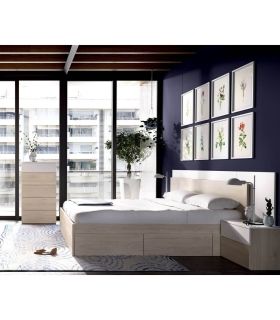 Estructura Cama 4 cajones Roble Canadian, en ambiente |SAYEZ|