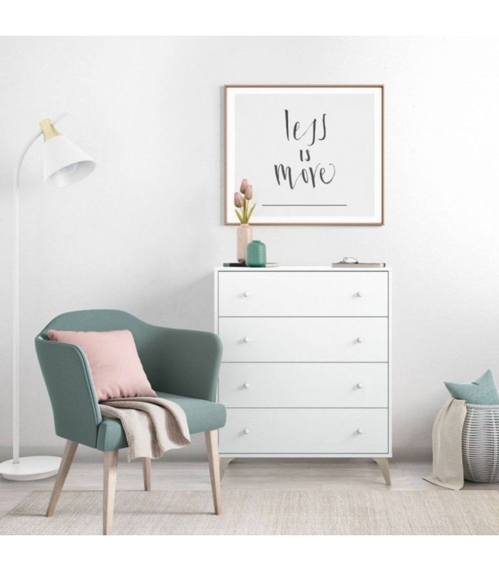 Cómoda 4 cajones Sweet, en ambiente|SAYEZ|