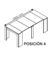 Mesa comedor extensible consola Cemento, pictograma|SAYEZ|