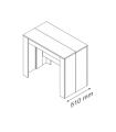 Mesa comedor extensible consola Cemento, pictograma|SAYEZ|