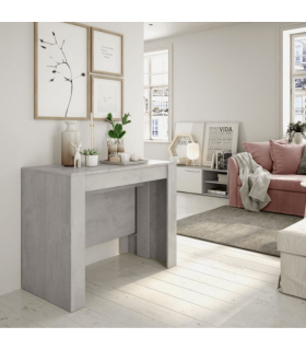 Mesa comedor extensible consola Cemento, en ambiente|SAYEZ|