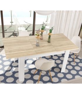 Conjunto Mesa Kendra Mediterraneo y 4 sillas Tower, en ambiente|SAYEZ|