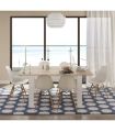 Conjunto Mesa Kendra Mediterraneo y 4 sillas Tower, en ambiente |SAYEZ|