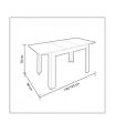 Conjunto Mesa Kendra Roble Canadian y 4 sillas Tower, pictograma |SAYEZ|
