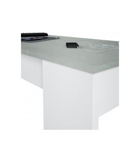 Conjunto Mesa Kendra Cemento y 4 sillas Tower, en ambiente|SAYEZ|