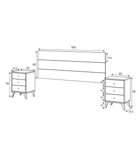 Conjunto de dormitorio Sweet, pictograma |SAYEZ|