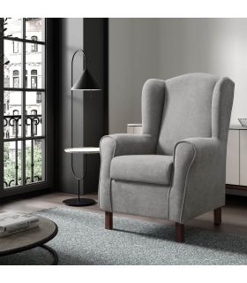 Sillón Orejero Simphy 80 cm Gris, en ambiente |SAYEZ|