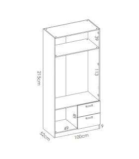 Armario 2 Puertas 2 Cajones Maxi, pictograma |SAYEZ|