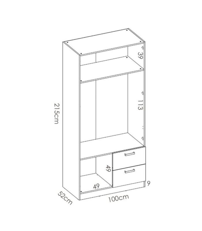 Armario 2 Puertas 2 Cajones Maxi, pictograma |SAYEZ|