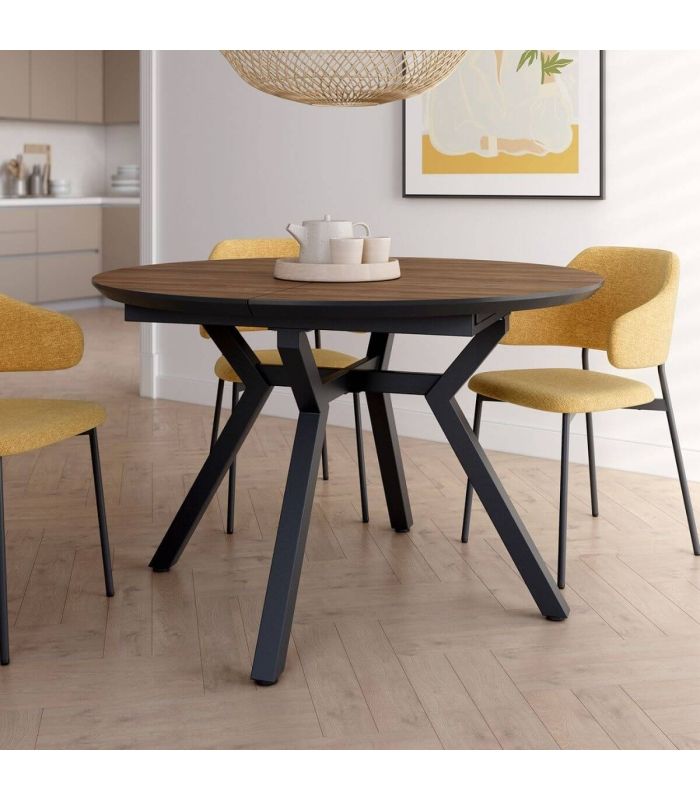 Mesa Redonda Comedor Extensible Cantábrico 120 cm, en ambiente |SAYEZ|