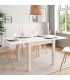 Mesa Comedor Cuadrada 90x90 Extensible Blanco Polar, en ambiente|SAYEZ|