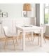 Mesa Comedor Cuadrada 90x90 Extensible Blanco Polar, en ambiente|SAYEZ|