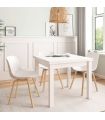 Mesa Comedor Cuadrada 90x90 Extensible Blanco Polar, en ambiente|SAYEZ|