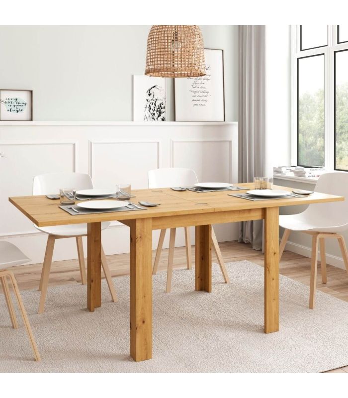 Mesa Comedor Cuadrada 90x90 Extensible Artisan, en ambiente |SAYEZ|