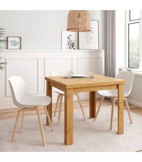 Mesa Comedor Cuadrada 90x90 Extensible Artisan, en ambiente |SAYEZ|