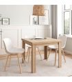 Mesa Comedor Cuadrada 90x90 Extensible Natural, en ambiente |SAYEZ|