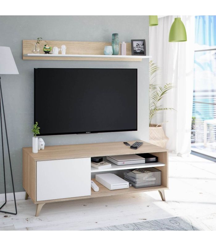 Mueble de Tv con estante Kikua Plus, en ambiente |SAYEZ|