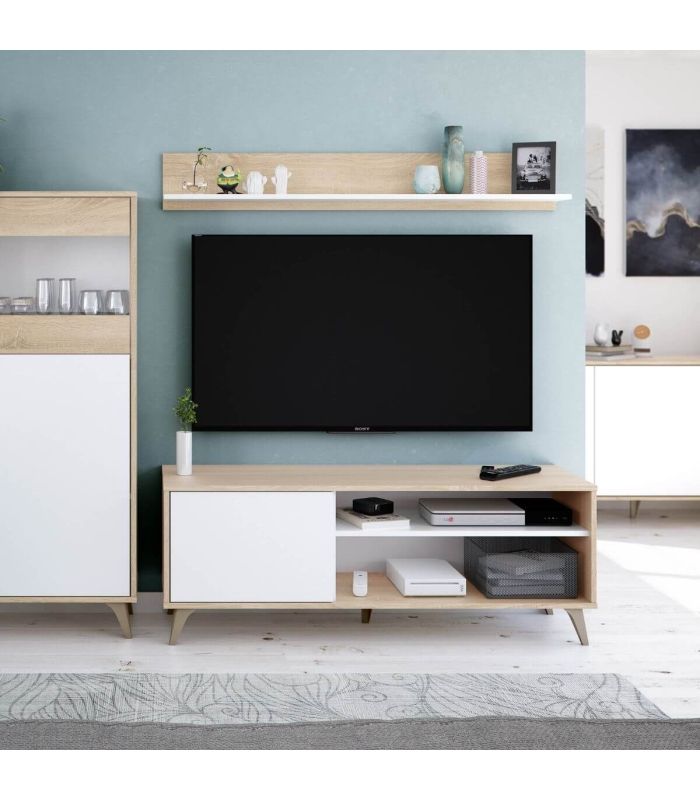 Mueble de Tv con estante Kikua Plus, en ambiente |SAYEZ|