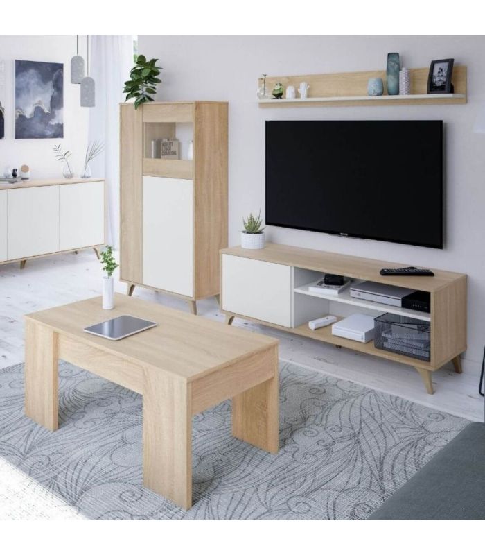 Mueble de Tv con estante Kikua Plus, en ambiente|SAYEZ|