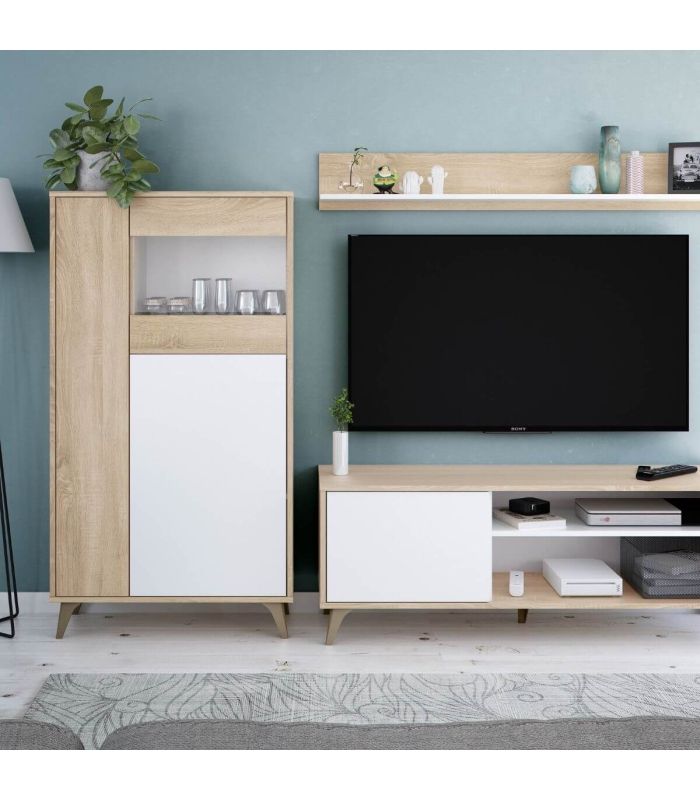Mueble Vitrina 3 Puertas Kikua Plus, en ambiente|SAYEZ|