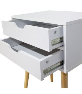 Mesita 2 cajones Fiano Blanca |SAYEZ|