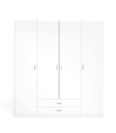 Armario 4 puertas y 2 cajones Blanco Mate Roma | SAYEZ |