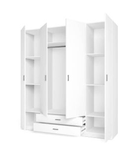 Armario 4 puertas y 2 cajones Blanco Mate Roma | SAYEZ |