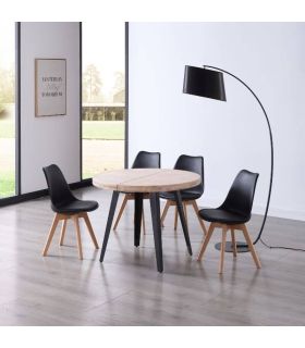 Pack 4 Sillas Trosbi Negras en ambiente|SAYEZ|