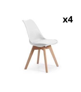Pack 4 Sillas Trosbi Blancas |SAYEZ|