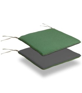 Pack 2 Cojines Silla Reversible Gris/Verde |SAYEZ|