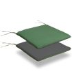 Pack 2 Cojines Silla Reversible Verde/Gris |SAYEZ|