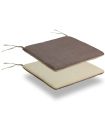 Pack 2 Cojines Silla Reversible Taupe/Beige|SAYEZ|