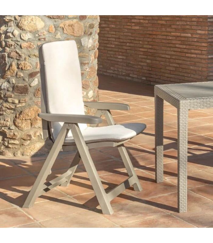 Pack 2 Cojines Sillón Posiciones Reversible Taupe/Beige |SAYEZ|
