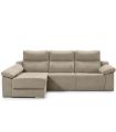 Sofá Chaiselongue 3 Plazas Relax Eléctrico Dom Nasera 3 Sand 280 cm Vista Frente Izquierda |SAYEZ|