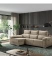 Sofá Chaiselongue 3 Plazas Relax Eléctrico Dom Nasera 3 Sand 280 cm Vista Frente Izquierda |SAYEZ|