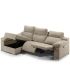 Sofá Chaiselongue 3 Plazas Relax Eléctrico Dom Nasera 3 Sand 280 cm Vista Frente Izquierda |SAYEZ|