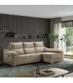 Sofá Chaiselongue 3 Plazas Relax Eléctrico Dom Nasera 3 Sand 280 cm Vista Frente Derecha|SAYEZ|