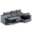 Sofá Chaiselongue 3 Plazas Relax Eléctrico Dom Steel 280 cm Visto Frente Derecha |SAYEZ|